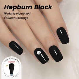 YTD Likomey Gel Nail Polish,15ml Black Soak Off UV Nails Gel,Spring Summer Salon Home DIY Nail Art Manicure and Pedicure Gel Varnish,CS002