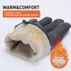 BISON DENIM Winter Genuine Sheepskin Leather Gloves for Men, Touchscreen