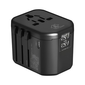 Extralink Travel Adapter Worldwide USB-C & USB-A - Multiple Adapter for More than 150 Countries, Travel Plug Europe, England, Australia - Reliable USA Adapter Socket