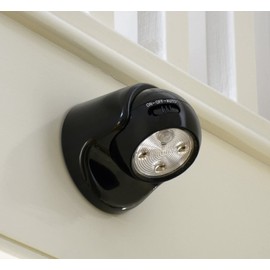 Auraglow Auraglow Abnehmbares, kabelloses, batteriebetriebenes Sicherheitslicht mit PIR-Sensor/Bewegungsmelder - SCHWARZ