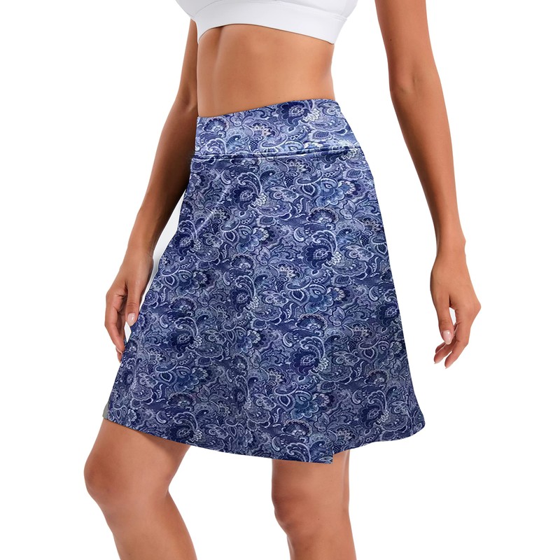 vbcdwa Womens Knee Length Skorts Skirts with Pockets Shorts High