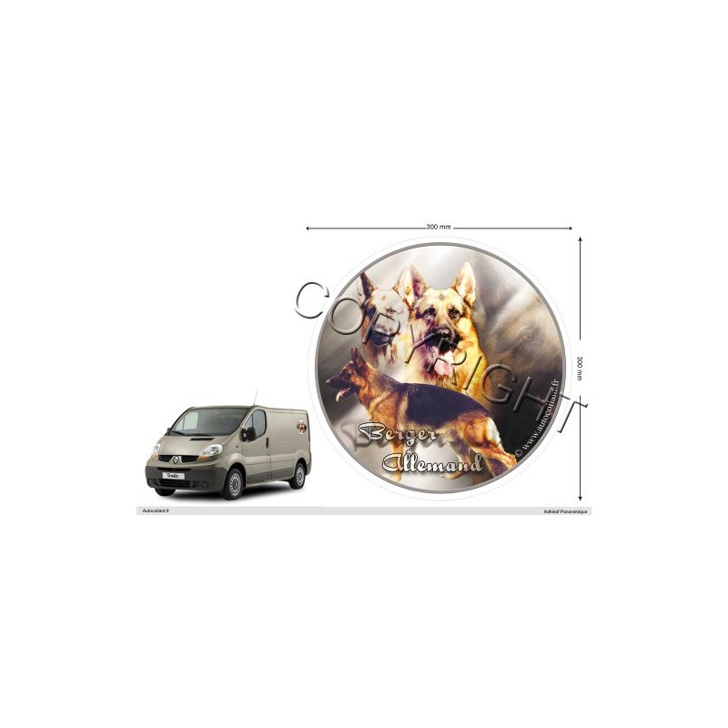 Pets-easy Circular Sticker Dog 30 cm German Shepherd