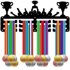 CREATCABIN Medal Holder Medal Hanger Medal Stand Display Sports Metal Hanging Awards Iron Small Holder Decor Awards for Racing Gymnastics Black 29 x 13 cm Medal