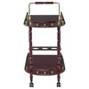 Coaster CO- Serving Cart Accents, Merlot and Brass