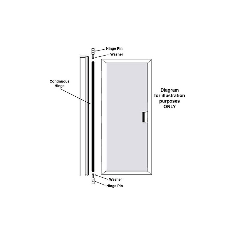 Gordon Glass® Nylon Hinge Pin Kit 5/16" Diameter for Continuous