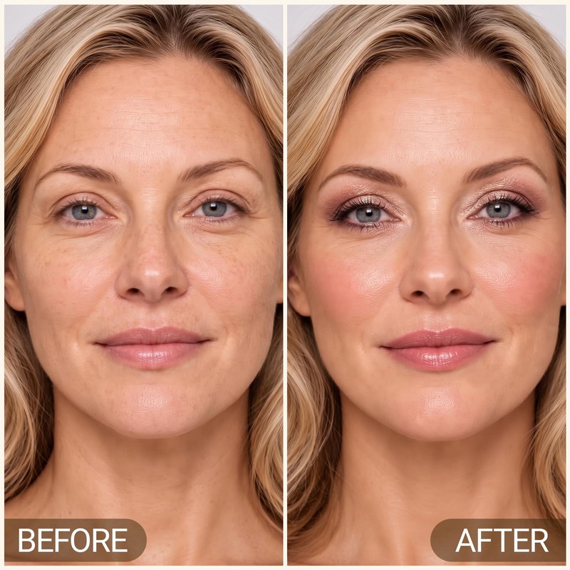 All in One Baked Makeup Palette for Older Women, Full