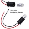 HUIQIAODS T10 オートバイライト電球ソケットバルブホルダー ワイヤーハーネス コネクタ拡張