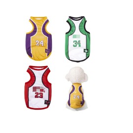 3Pack Dog Shirt Clothes for Small Dogs Girl Puppy Clothes for Chihuahua Yorkies Bulldog Clothes for Medium Dogs Boy Basketball Jersey Pet Outfits Dog Shirt Apparel Accessories (2XL(11-13lb), 3 Pack)