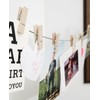 Kikkerland 6 Wood Magnetic Clothespins Photo Holder