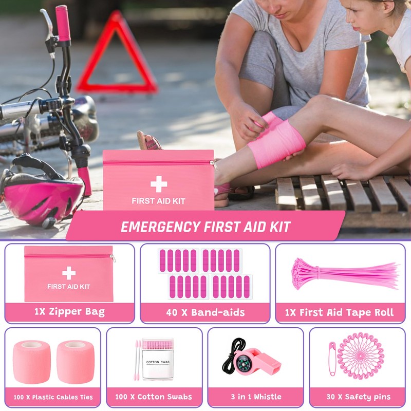 298PCS Roadside Emergency Car Kit- Car Emergency Kit with Jumper