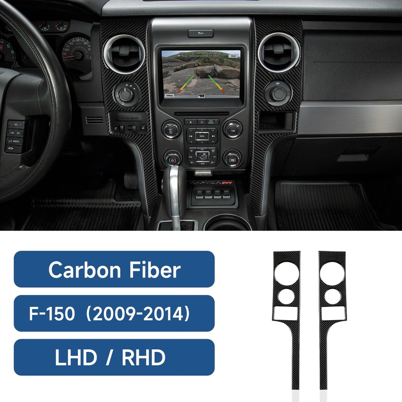 Car Central Console Side Outlet Vent Panel Carbon Fiber Decal