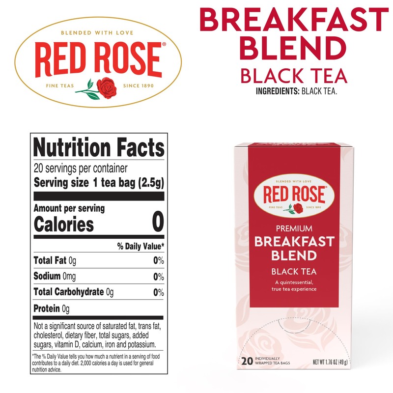 Red Rose Breakfast Tea Specially Blended Strong Robust Black Tea