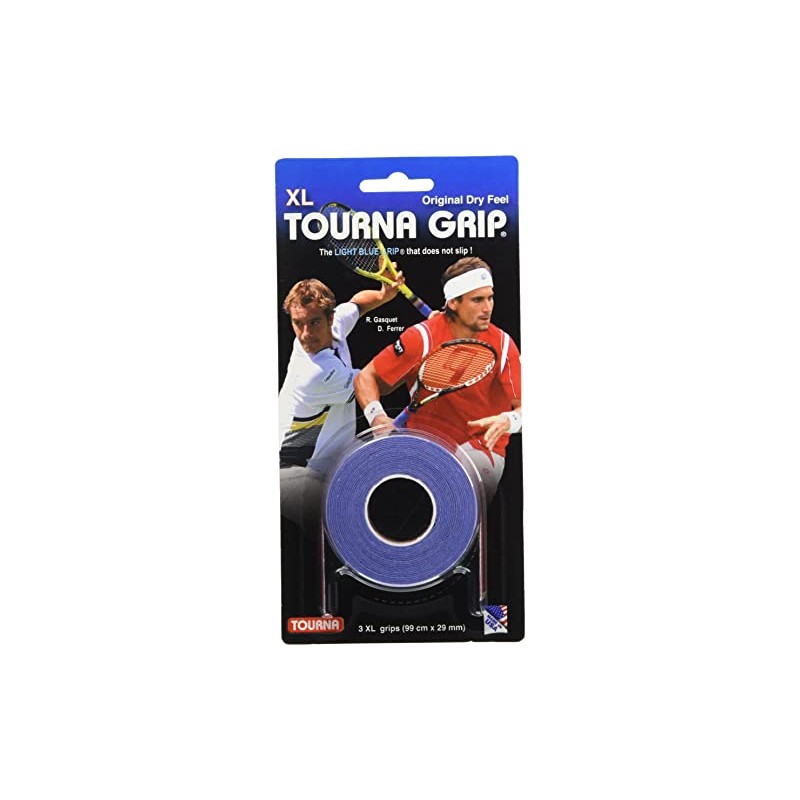 Mantis Unique Tourna Racket Grip Roll, Blue, 3 X Xl