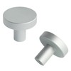 QZKJQDD 2 Pack Silver Cupboard Knobs, Single Hole Cupboard Handle,