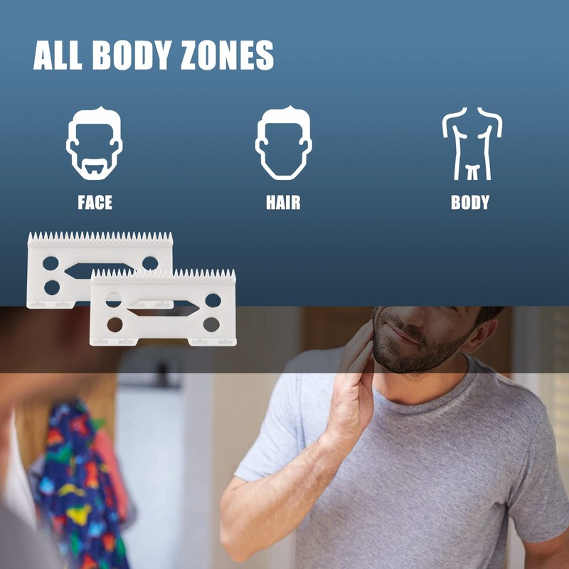 30Pcs 28 Teeth Zirconia Ceramic Clipper Blade for Senior Clipper