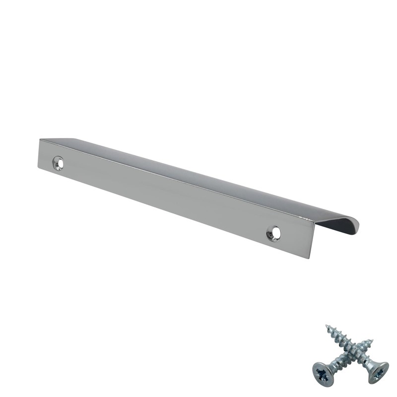 M4TEC Concealed Finger Pull Handles Metal Edge Design Modern Kitchen