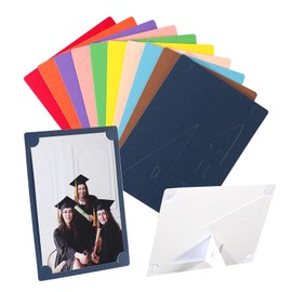 HOTUO 4x6 Paper Frames Set of 10, Colorful Cardboard Picture Frame with Stand, Photo Easels for DIY, Classroom Crafts.