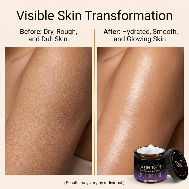 Crema Hidratante con Biotina, Retinol y Centella Asiática, Rostro y