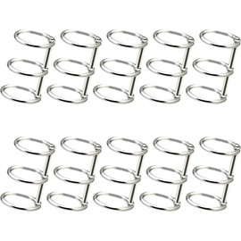 10 Pieces 3 Ring Metal Loose Leaf Binders Book Rings with 20 mm Inner Diameter for DIY Travel Diary, Photo Album, Binding Spines Combs (Silver)
