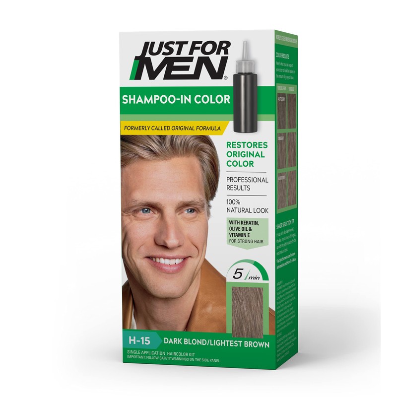 Just For Men Shampoo-In Hair Color Dark Blond # 15