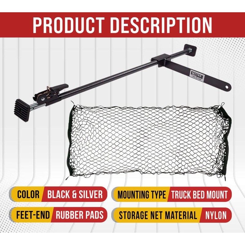 Mytee Products 40"-70" Adjustable Heavy Duty Cargo Load Lock Bar