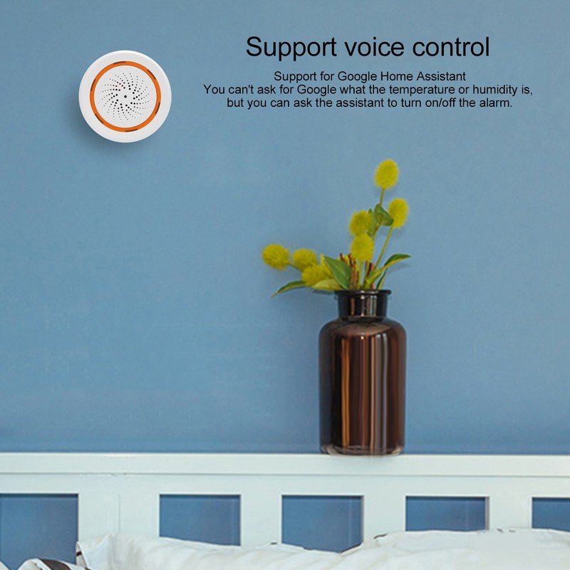 Smart Sensor for TUYA VoiceActivated Wireless AcoustoOptic Temperature Humidity 3