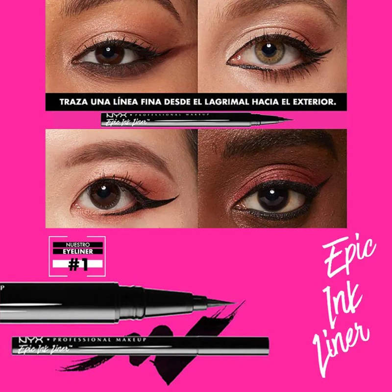 NYX PMU Epic Ink Liner Delineador Líquido Ojos 1ml