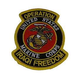US Marine Corps Operation Iraqi Freedom Patch - Bright Colors - Veteran Owned Business.