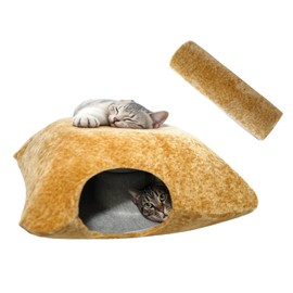CROOOLTRRY Peekaboo Cat Cave Small Square Tunnel pet House, Comes with Two Protective Covers as a Gift