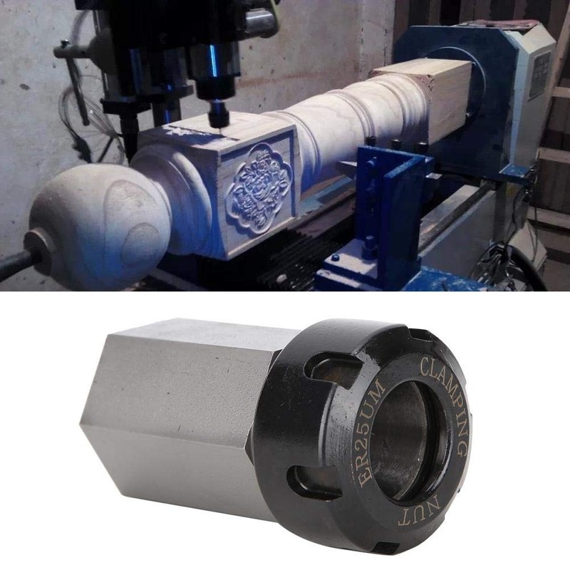 Hex ER25 Collet Block High Carbon Steel CNC Lathe Square