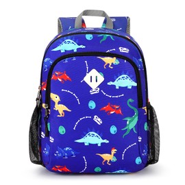 STEAMEDBUN Kids Backpack for Boys 4-6: Toddler Preschool Dinosaur Backpack - Light Blue