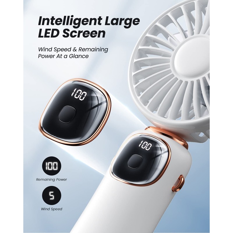 coldSky Portable Handheld Fan, 4000mAh Battery Operated 3 in 1
