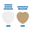 sourcing map 6Pcs Absorbent Coasters White Marble Heart Shape Coaster
