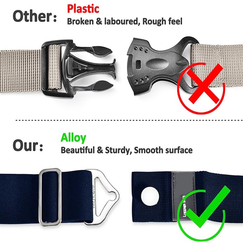 TOEECY Suitcase Strap, High Elasticity with Metal Buckle, Simple and