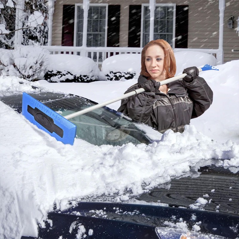 Snow Joe 18" Telescoping Snow Broom & Ice Scraper for