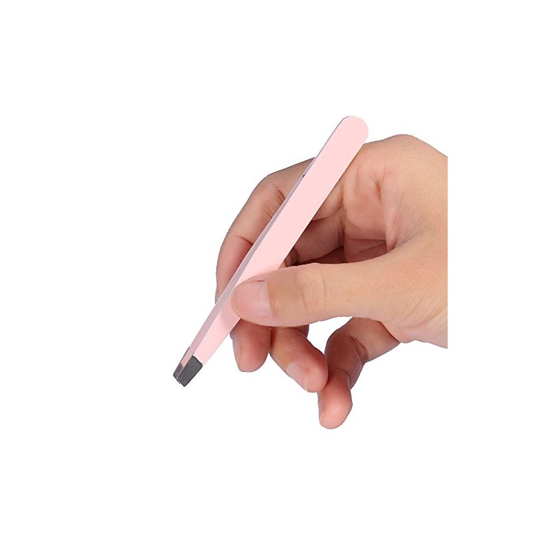 Pinzas de cejas de acero inoxidable Modern Rosa, 2 piezas