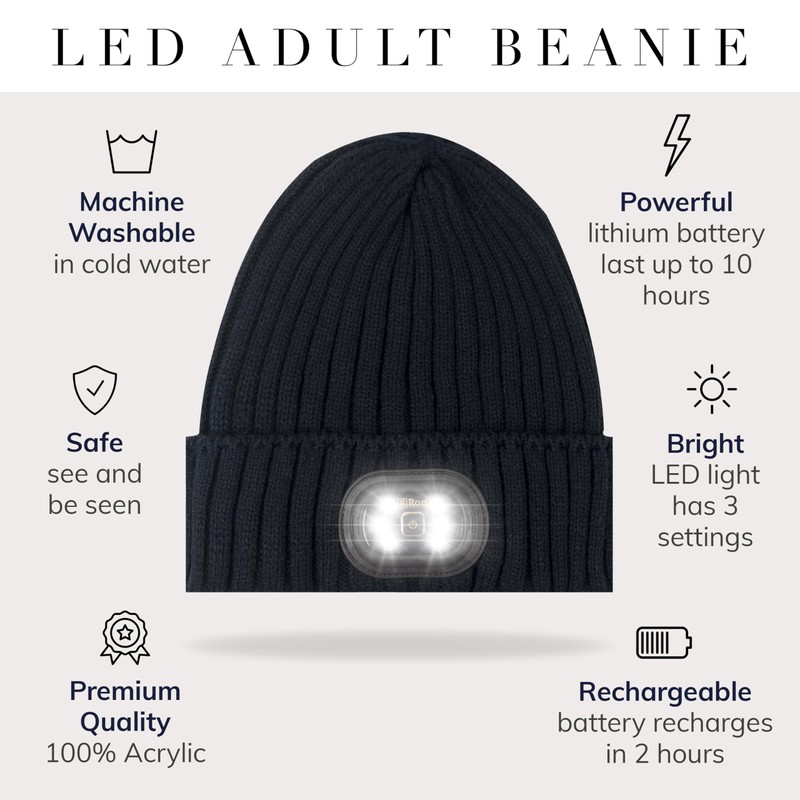 HEAD LIGHTZ Headlightz by Roq Innovation - Beanie with Light,