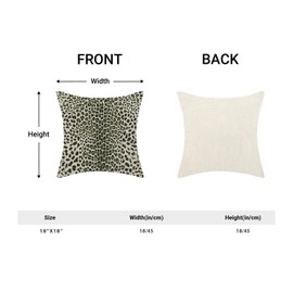 Yxuiyal Leopard Print Pillow Covers 18x18 Pack of 2,Sage Green Cheetah Animal Print Throw Pillow Covers Boho Modern Antelope Decorative Pillowcase Farmhouse Linen Cushion Cover for Home Couch Outdoor