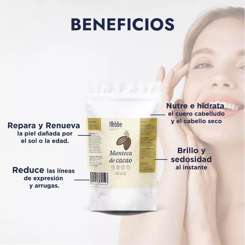 HEBBE COSMETICS MVL12 1VTL1 Manteca De Cacao Pura Grado Alimenticio