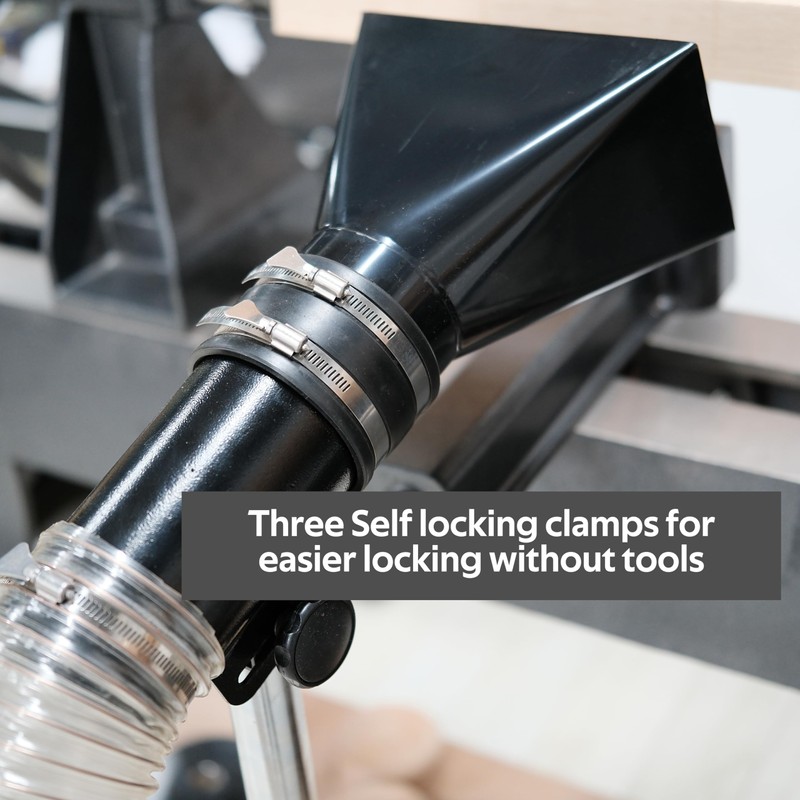 BMWOOD Deluxe Variable Height Dust Extraction Hood with Flexible Rubber