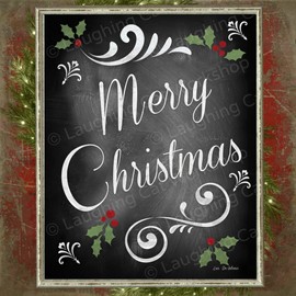 Merry Christmas Decor, Chalkboard style holiday decor, Country Rustic holiday wall art, Country Christmas print, Christmas decoration, secret santa gift under 20, Christmas Home Decor
