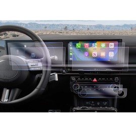 GAFAT Hyun-dai Tucson NX4 2025 2026 12.3 Inch Navigation + Air Conditioning Protective Film, Tucson 2025 Facelift Nano Screen Protector, Tucson 2025 Accessories, Shockproof, 6H Anti-Scratch, Pack of 6