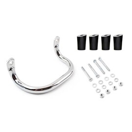 Luggage Rack Grab Rail Chrome + 4x Spacer + Mounting Material for Simson KR51 Schwalbe, SR4-2 Star, SR4-3 Sperber, SR4-4 Habicht