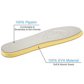 2 Pairs Classic Insoles for Hey Dude Men's Wally Shoes Replacement, Footwear Inserts Comfortable & Light-Weight(US Size:M13 / EU Size:46)