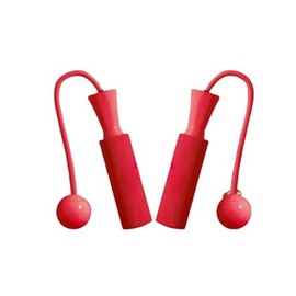 KiwiPower Ropeless Skipping Rope, Cordless Skipping Rope with 30 mm Weighted Balls, Adjustable Wireless Fitness Rope for Men, Women, Children, Indoor & Outdoor Training (Red)