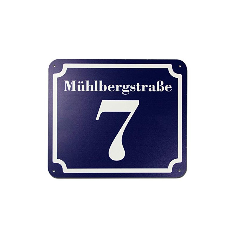 House Number and Street Sign 2 mm Aluminium Composite 20