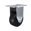TCH Hardware 3" Rigid Caster with Black Rubber Tire