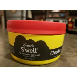 General Mills Cheerios Snack By Swell Bowl 16 oz Stainless Steel Food Storage Container w/ Lid