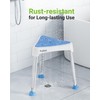 Space-Saving Triangular Shower Chair for Inside Shower with EVA Pad,