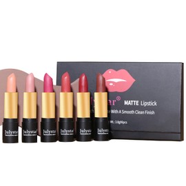 EnMart 6 Color Matte Lipstick Set, Beauty Lippenstift Tinted Balm, Waterproof Long Lasting Lip Gloss, Christmas Makeup Cosmetic Kit, Non Sticky, Smudge Proof Lip Primer for Girls Women, Labiales